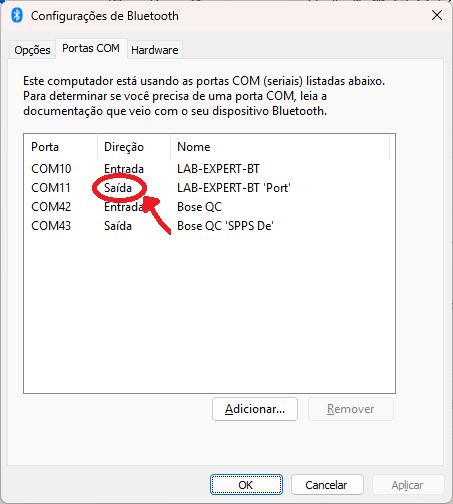 Adicionar dispositivo Bluetooth